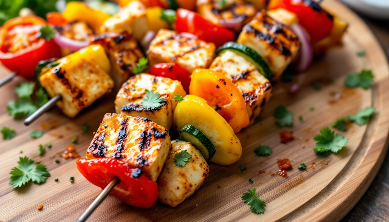découvrez des kebabs savoureux au tofu croustillant, relevés d'une délicieuse sauce soja. une alternative gourmande et végétarienne, parfaite pour régaler vos papilles !