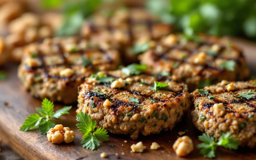 Les kebabs aux noix et herbes fraîches
