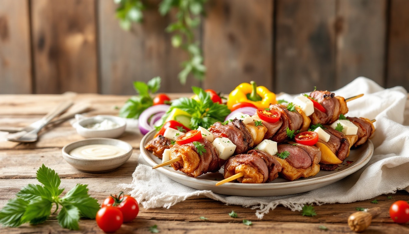 découvrez notre recette savoureuse de kebabs aux tomates séchées et fromage frais : un mélange gourmand de saveurs méditerranéennes, parfait pour un repas original et convivial.