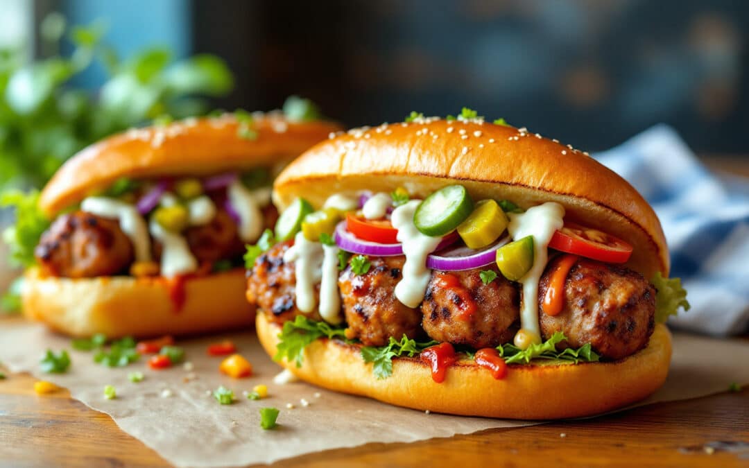 Les kebabs façon hot-dog avec pain brioché