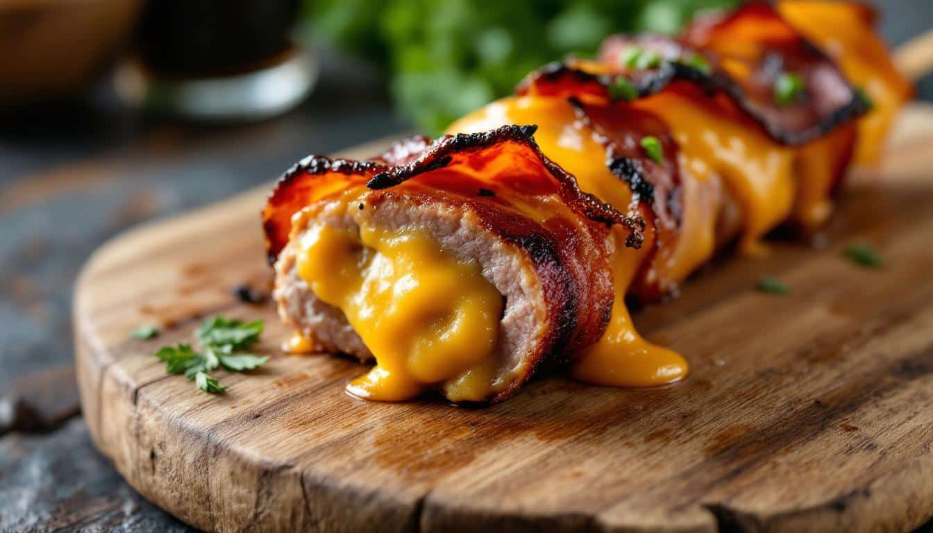 découvrez nos délicieux kebabs garnis de fromage fondu et de bacon grillé, une recette gourmande pour ravir tous les amateurs de saveurs originales et généreuses. à savourer chaud !