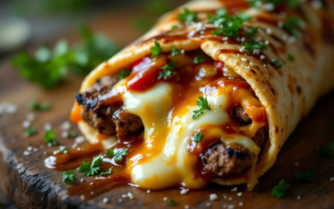 Les kebabs au fromage fondu et sauce aigre-douce