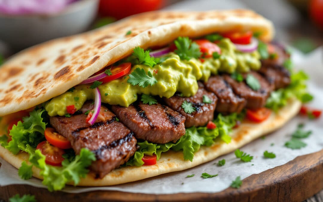 Les kebabs au steak végétal et guacamole maison