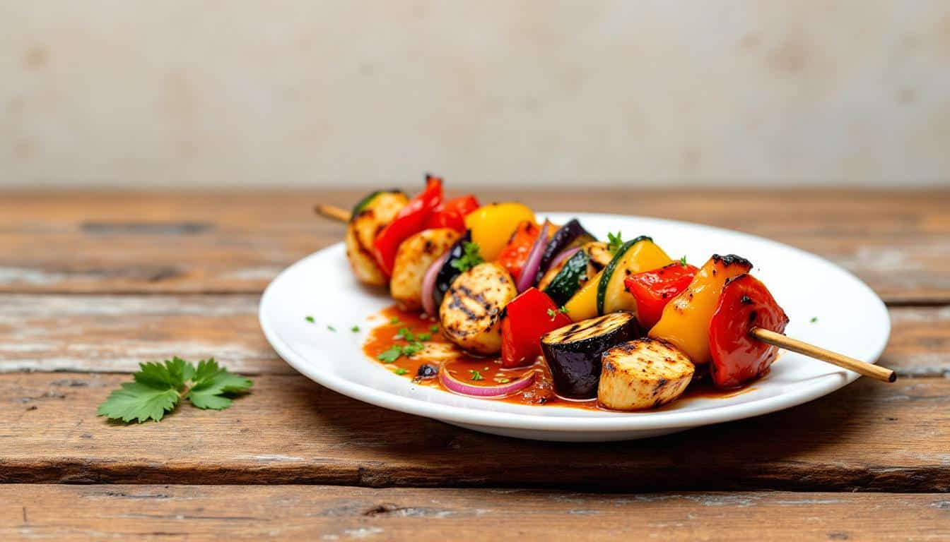 découvrez nos savoureux kebabs préparés avec des légumes de saison et des herbes fraîches pour une explosion de saveurs, sains et gourmands. idéals pour un repas équilibré et plein de fraîcheur !