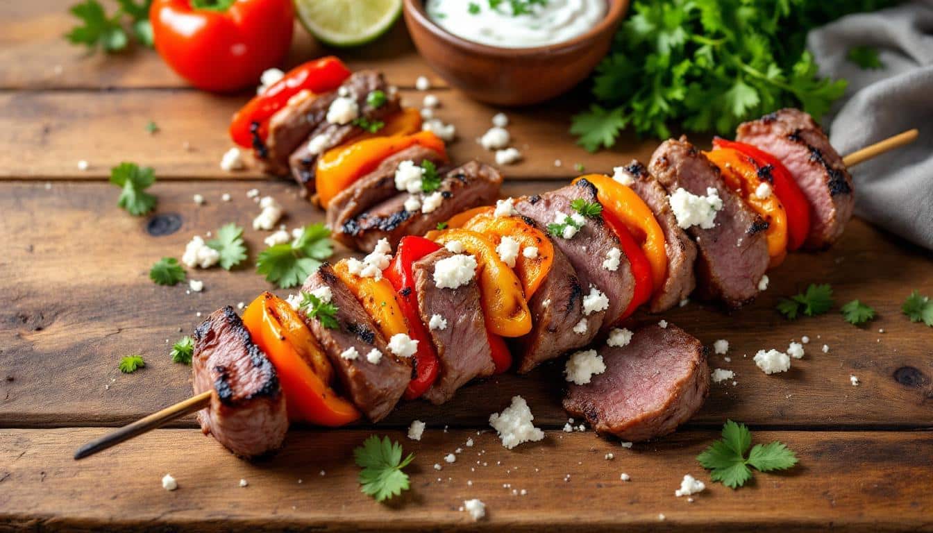 découvrez notre recette gourmande de kebabs aux poivrons confits et fromage de chèvre : des saveurs méditerranéennes, parfaites pour un repas original et savoureux entre amis ou en famille.