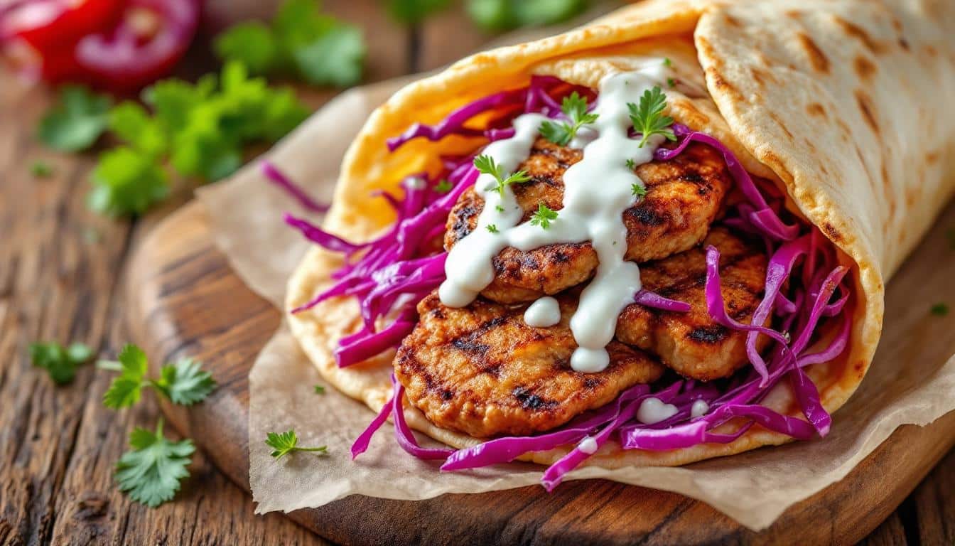 découvrez notre recette savoureuse de kebabs au chou rouge et sauce crémeuse : un mariage parfait de fraîcheur et de gourmandise, idéal pour surprendre vos papilles et égayer vos repas.