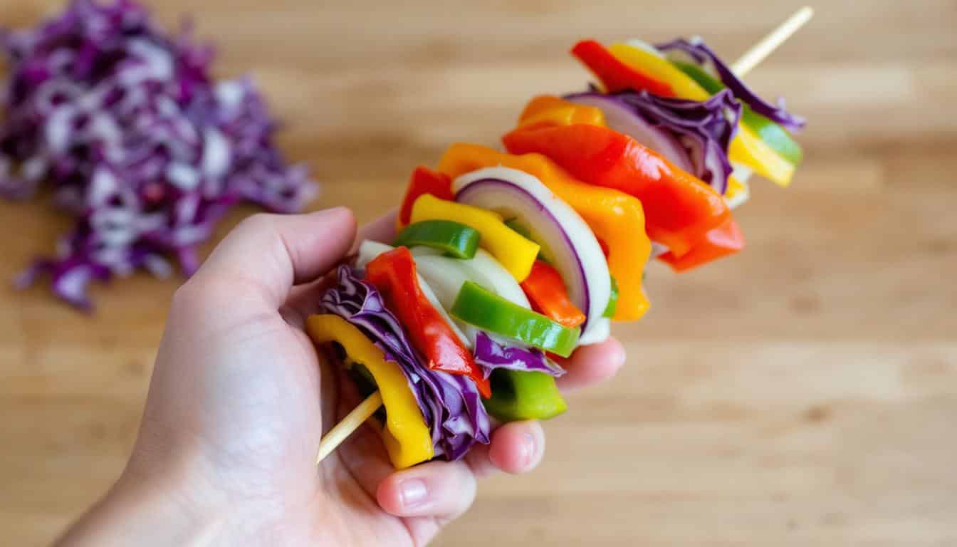 découvrez notre recette savoureuse de kebabs au chou rouge et sauce crémeuse : un mélange de fraîcheur, de couleurs et de gourmandise pour un repas simple et original. idéal pour surprendre vos convives !