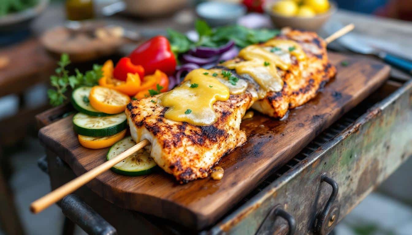 découvrez nos délicieux kebabs au poisson rôti, sublimés par une sauce citronnée fraîche et savoureuse, pour une expérience culinaire unique et gourmande.